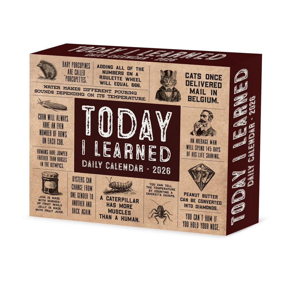 Willow Creek: Today I Learned: 2026 5.86 x 4.72 Inch (Box) Daily Calendar