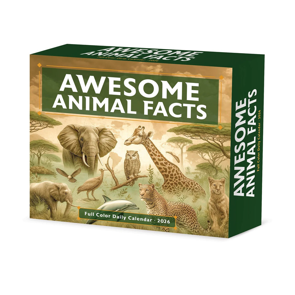 Willow Creek: Awesome Animal Facts: 2026 5.86 x 4.72 Inch (Box) Daily Calendar