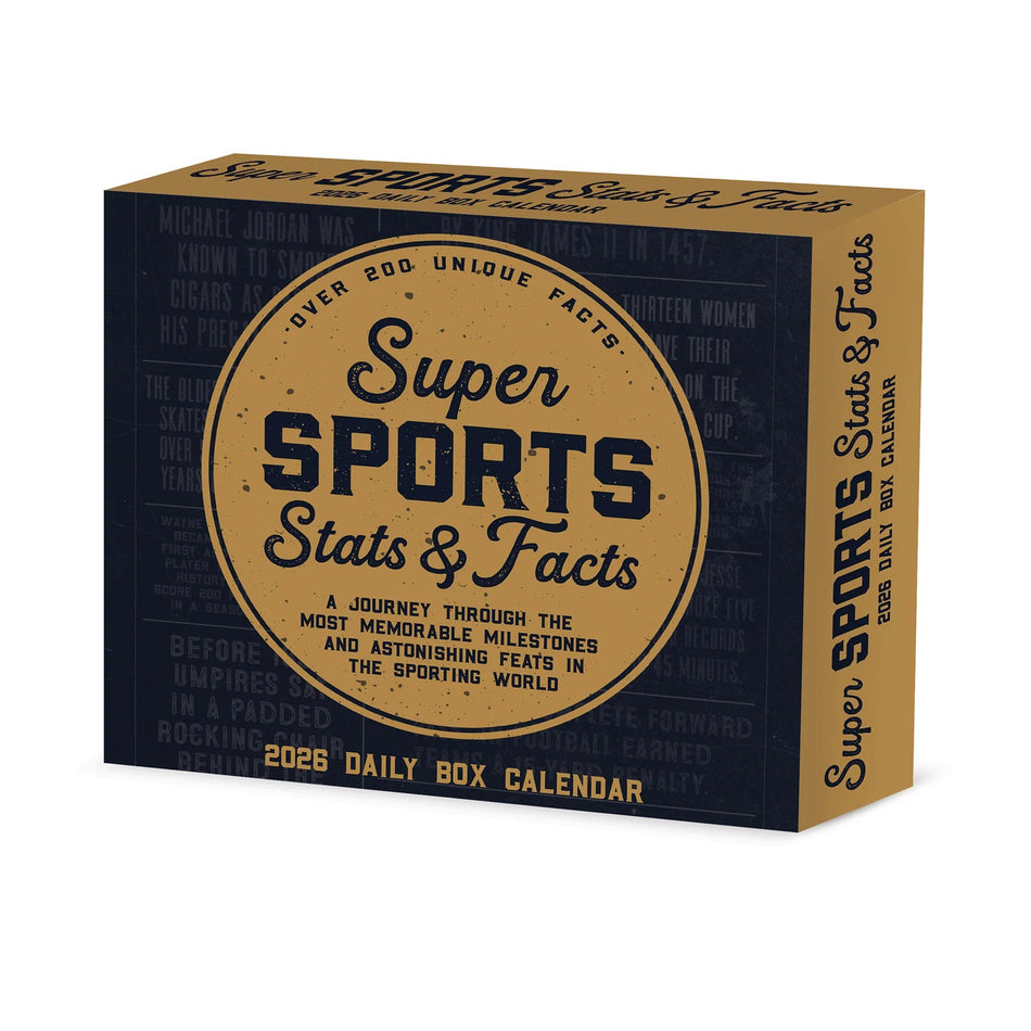 Willow Creek: Super Sports Stats & Facts: 2026 5.86 x 4.72 Inch (Box) Daily Calendar