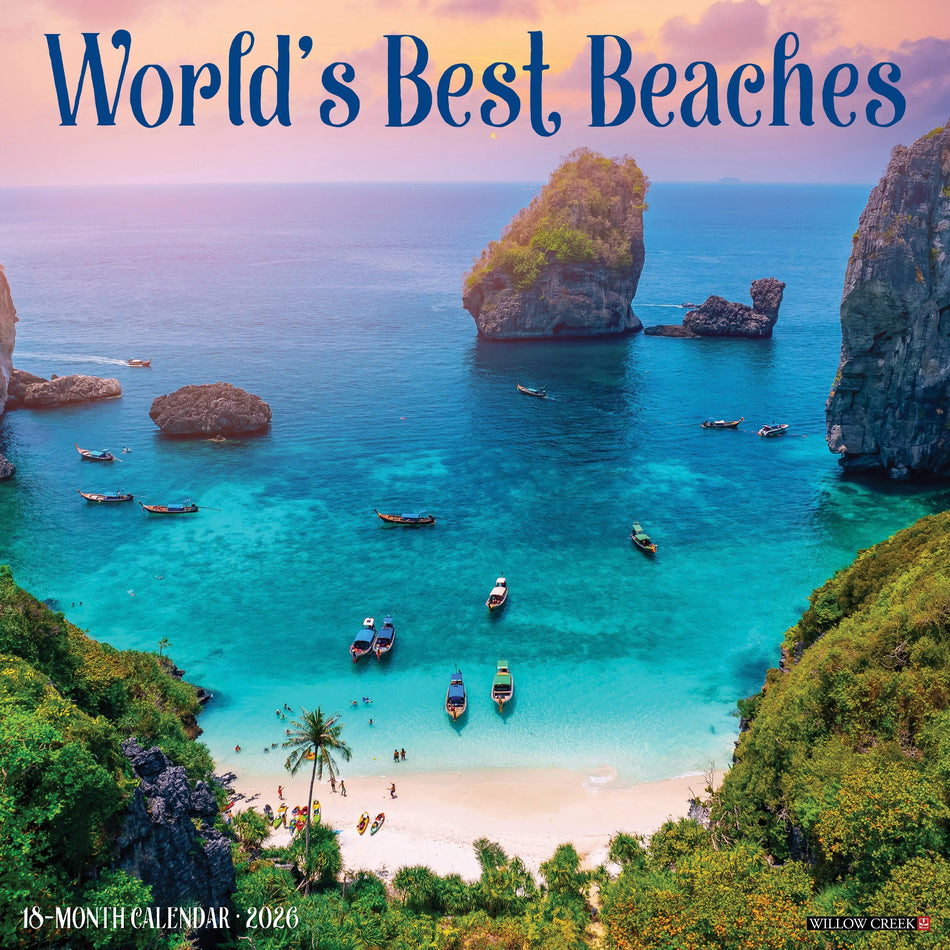 Willow Creek: World's Best Beaches: 2026 12 x 12 Wall Calendar