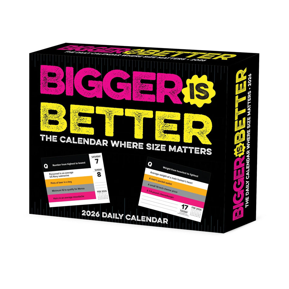 Willow Creek: Bigger is Better: 2026 5.86 x 4.72 Inch (Box) Daily Calendar