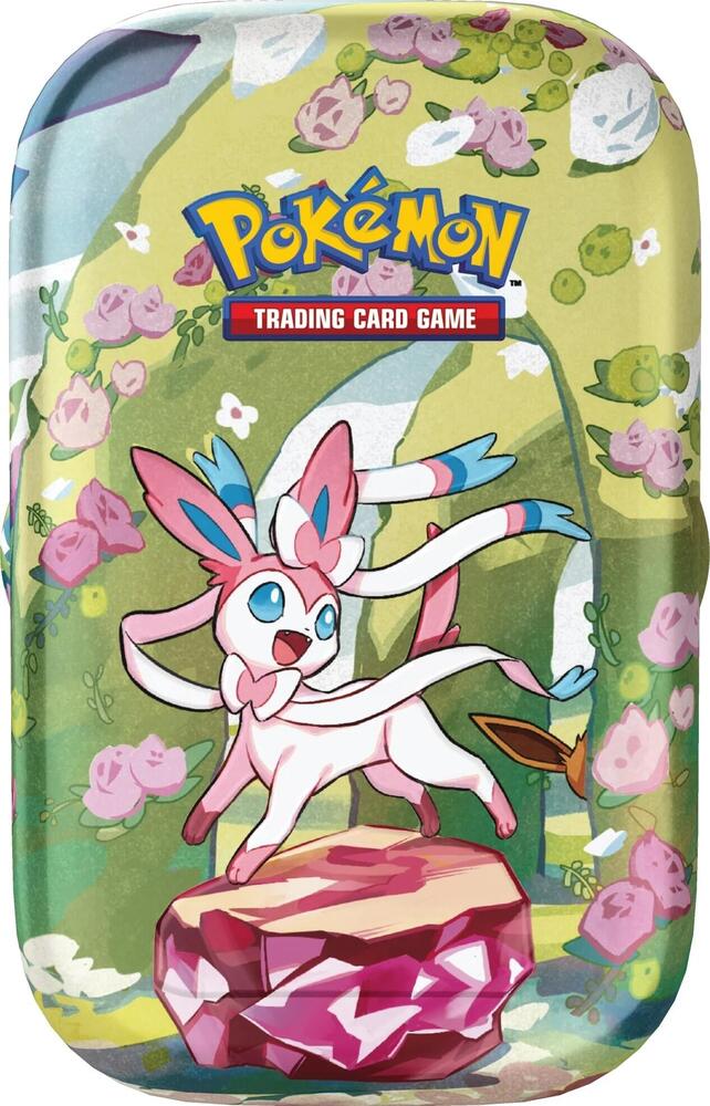 Pokémon trading card game packaging with a cartoon character on a green background