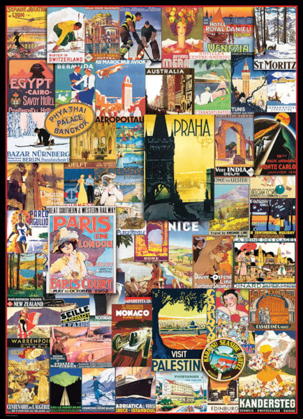 EUROGRAPHICS: Travel Around the World Vintage Posters: 1000 Piece Puzzle
