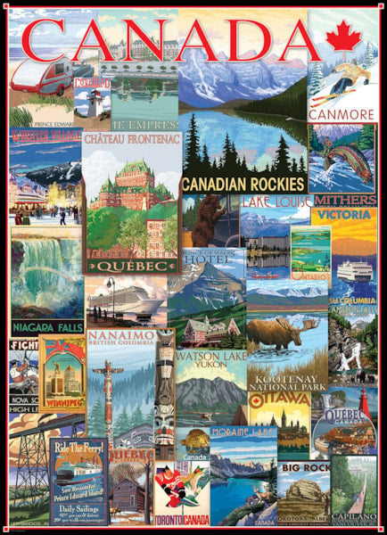 EUROGRAPHICS: Travel Canada Vintage Poster: 1000 Piece Puzzle
