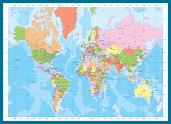 EUROGRAPHICS: Modern Map of the World: 1000 Piece Puzzle