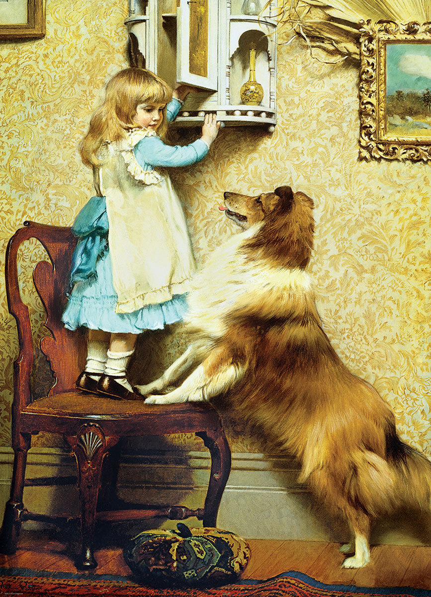 Eurographics: Little Girl and Her Sheltie by Charles Burton Barber: 1000 Piece Puzzle