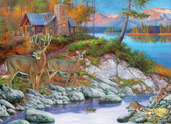 EUROGRAPHICS: Cabin Visitors: 1000 Piece Puzzle