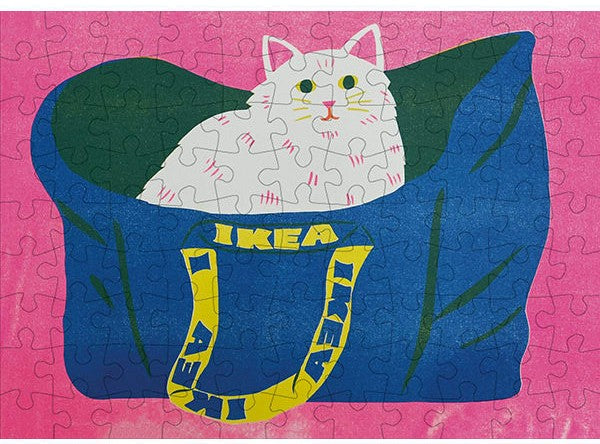 happily: Cat in a Bag: 99 Piece Mini Puzzle