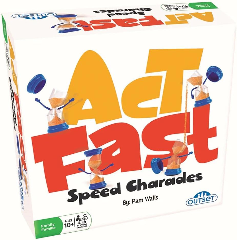 Box of 'Act Fast Speed Charades' game by Outset Media