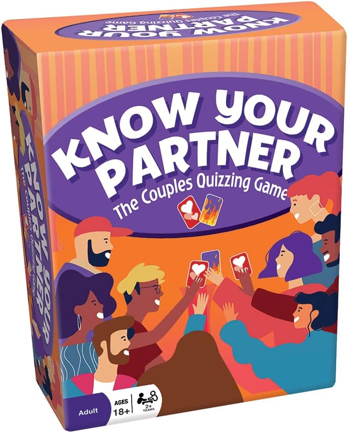 outset media box for 'Know Your Partner' couples quiz game with colorful design and text.