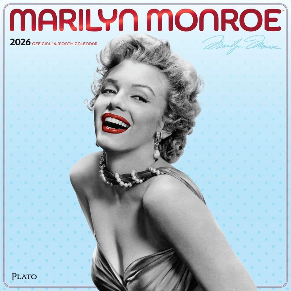 Browntrout: Marilyn Monroe OFFICIAL: 2026 12 x 24 Inch (Hanging) Monthly Square Wall Calendar | Foil Stamped Cover