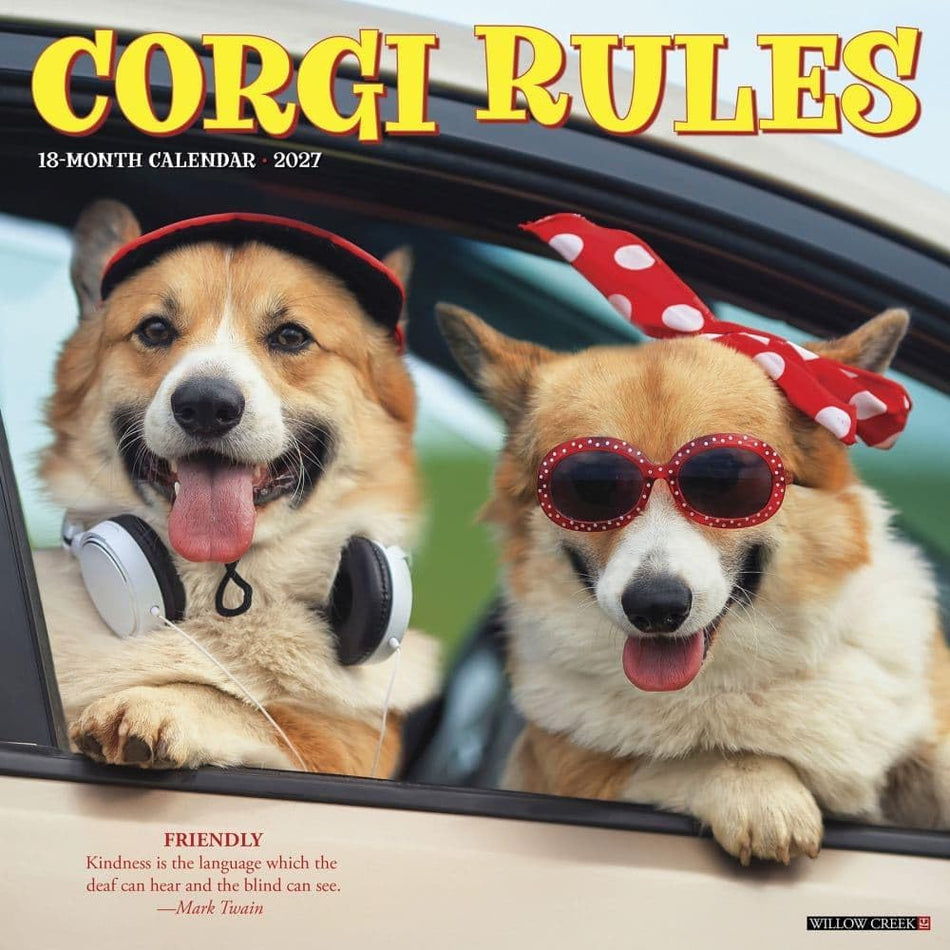 Corgi Rules - 2027 Wall Calendar | Willow Creek Press