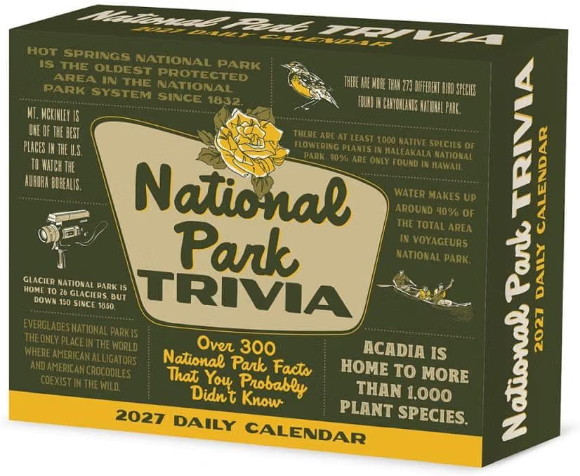 National Park Trivia - 2027 Box Calendar | Willow Creek Press