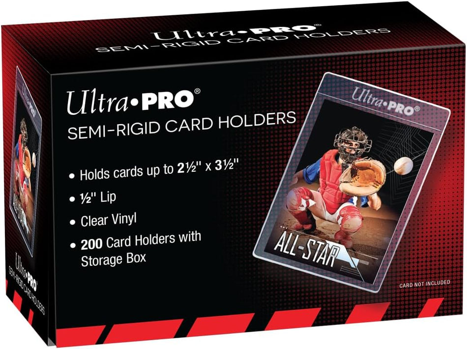Ultra Pro -  Graded Card Submission Semi Rigid 1/2" Lip Tall Sleeves | 200 Count with Storage Box