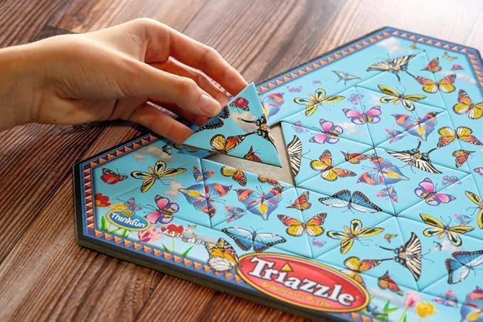 ThinkFun: Triazzle: Picture Matching Brainteaser Puzzle: Butterflies