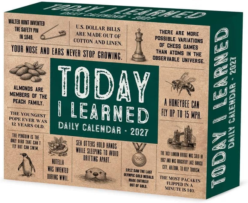 Today I Learned - 2027 Box Calendar | Willow Creek Press