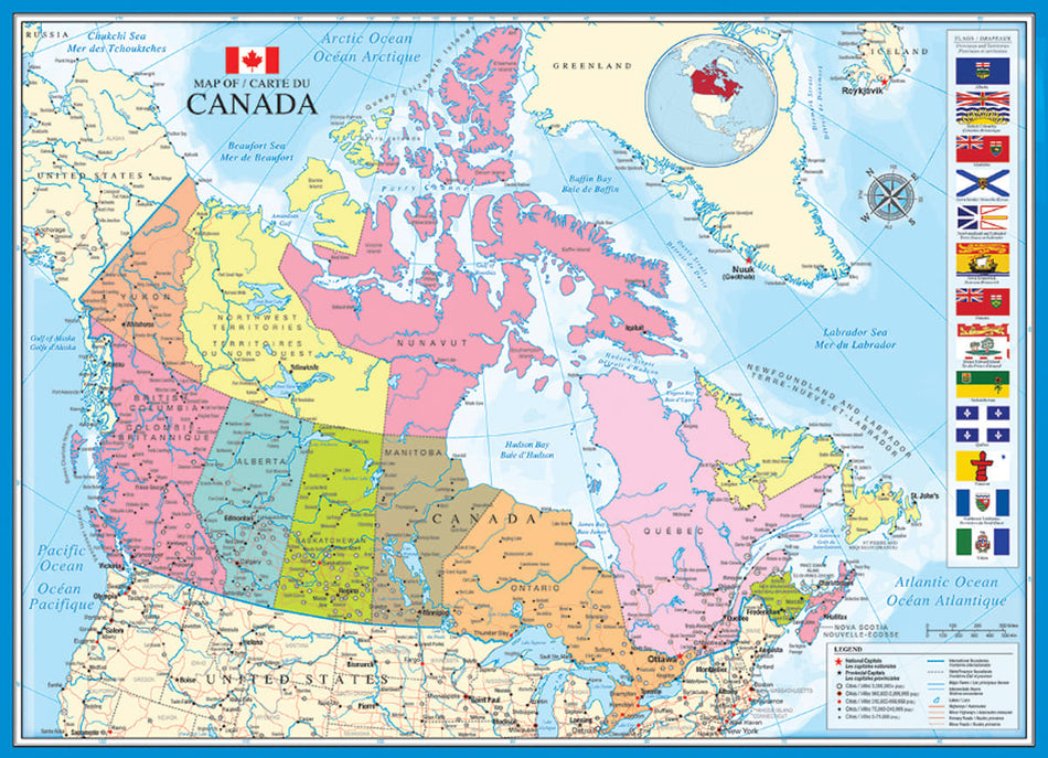 EUROGRAPHICS: Map of Canada: 1000 Piece Puzzle