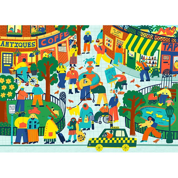 holiyay: Waiting for the Bus: 1000 Piece Puzzle