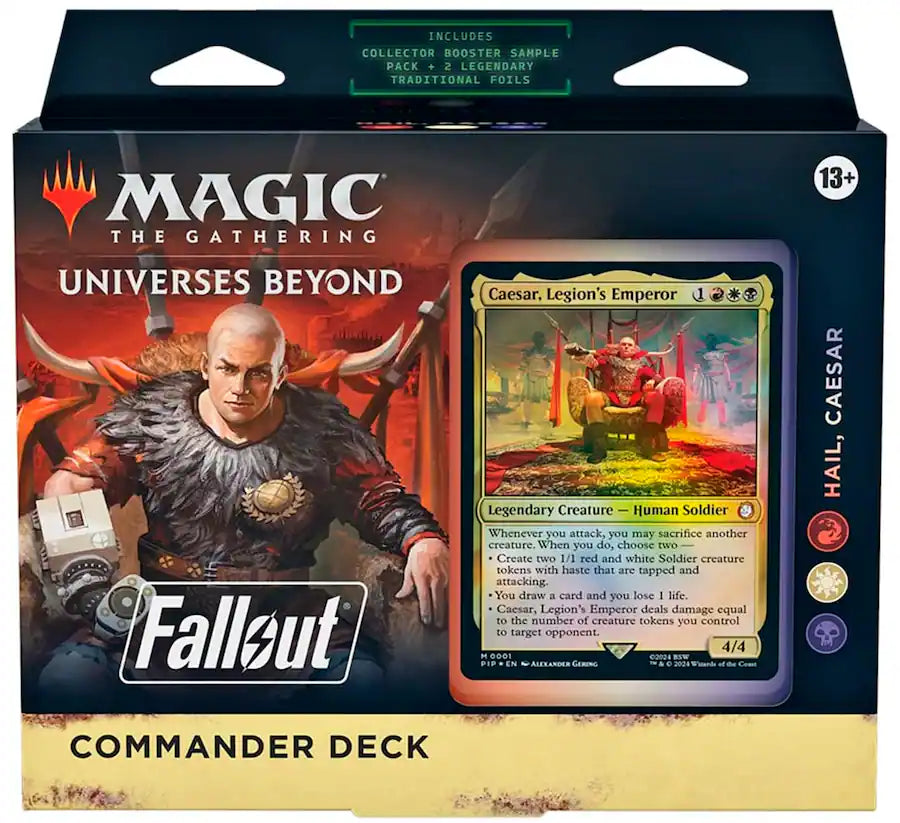 Magic the Gathering: Fallout Commander Deck – Hail, Caesar (100-Card Deck, 2-Card Collector Booster Sample Pack + Accessories) (Copy)