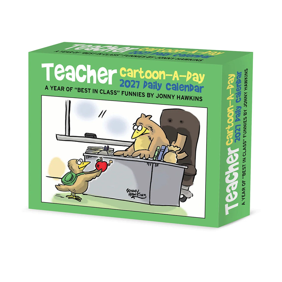 Teacher Cartoon A Day - 2027 Box Calendar | Willow Creek Press