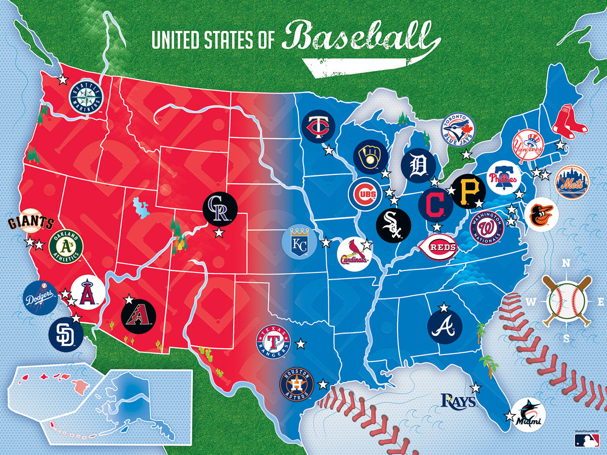 500 Piece Jigsaw Puzzle - United States of Baseball | MasterPieces