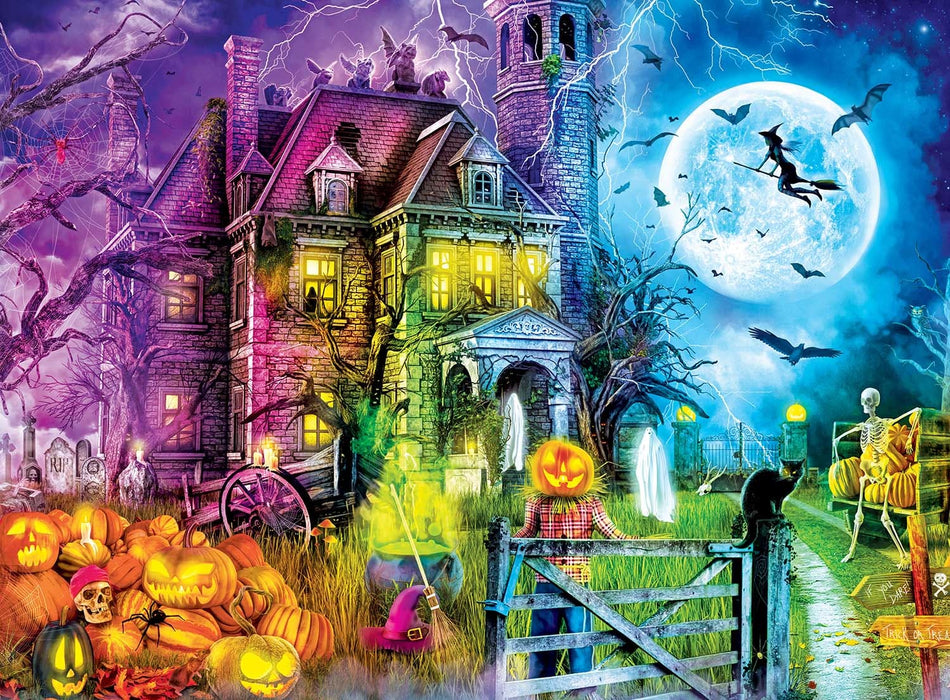 100 Piece Children's Jigsaw Puzzle - Spooky Night Glow in the Dark | MasterPieces