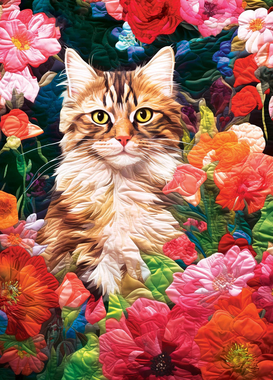 Master Pieces: Quilted- Flower Garden Hiding: 1000 Piece Puzzle