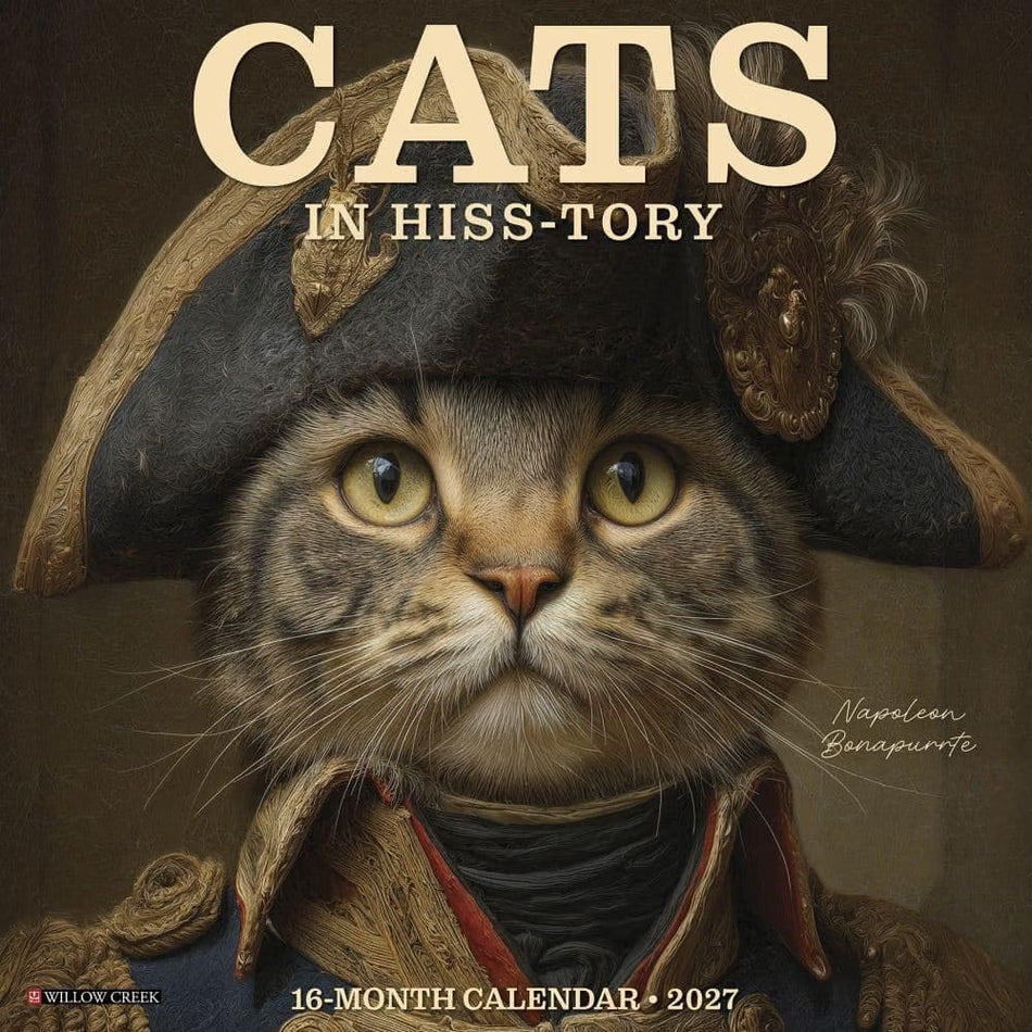 Cats in Hiss-Tory - 2027 Wall Calendar | Willow Creek Press