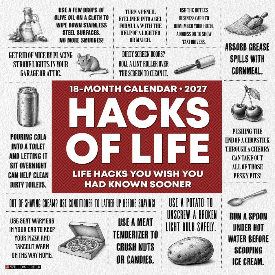 Hacks of Life - 2027 Wall Calendar | Willow Creek Press