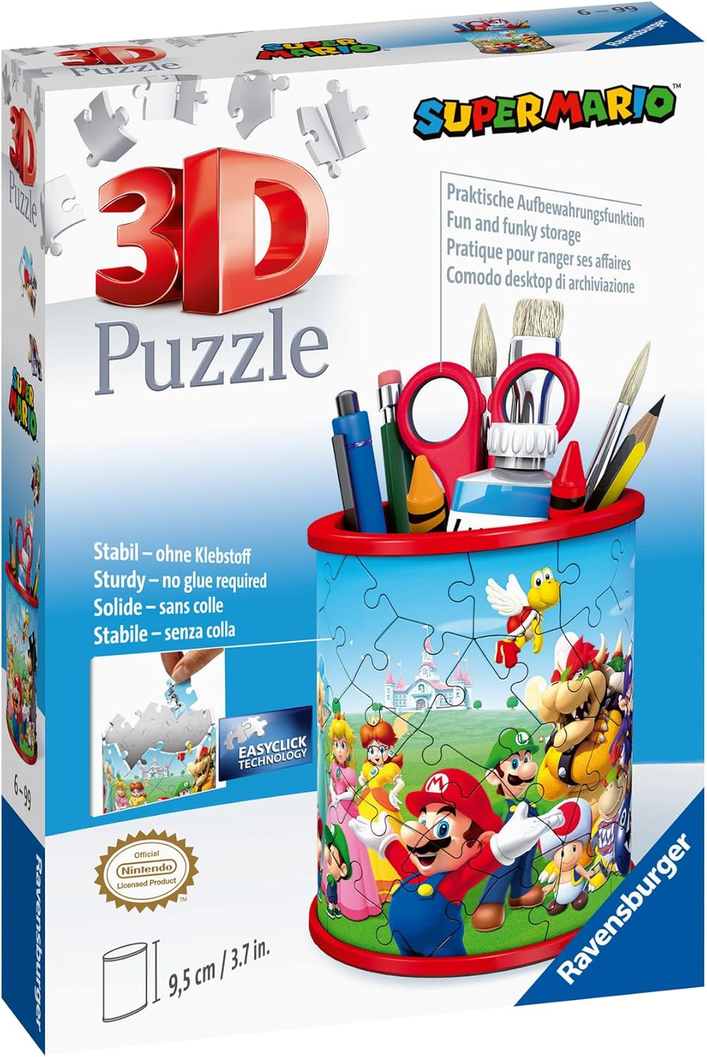 ravensburger Super Mario 3D puzzle pencil holder.