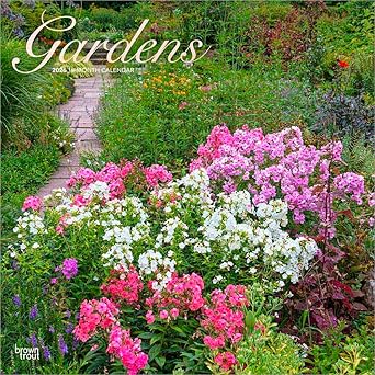 Browntrout: Gardens: 2026 12 x 24 Inch (Hanging) Monthly Square Wall Calendar | Foil Stamped Cover | Plastic-Free