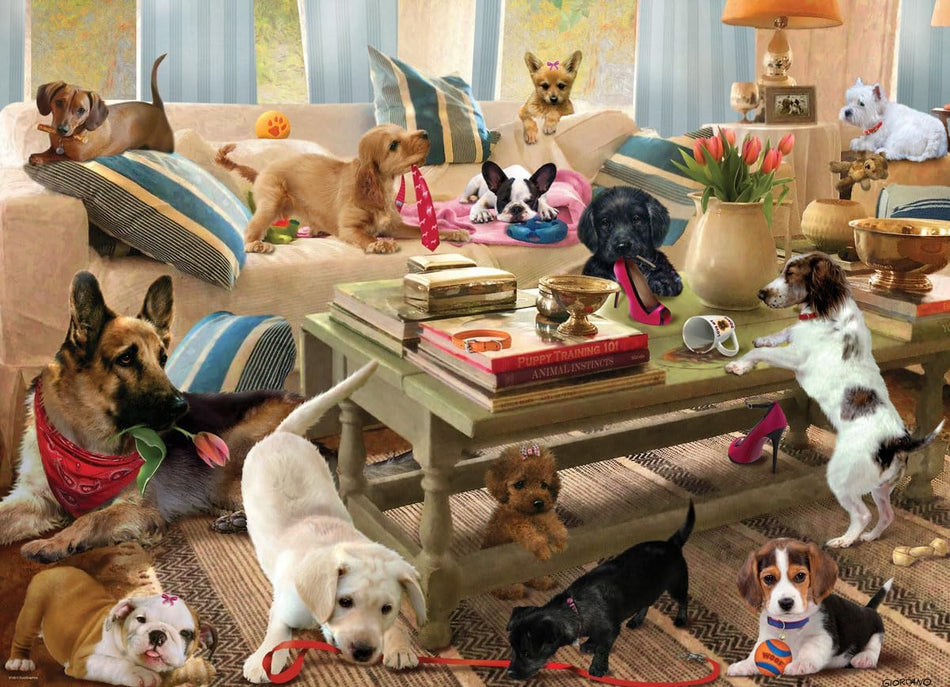 EUROGRAPHICS: Living Room Pups: 300 Piece Puzzle