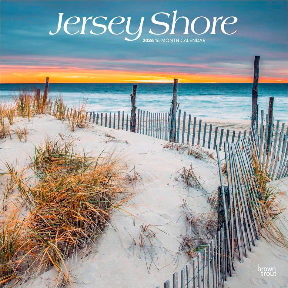Browntrout: Jersey Shore: 2026 12 x 24 Inch (Hanging) Monthly Square Wall Calendar
