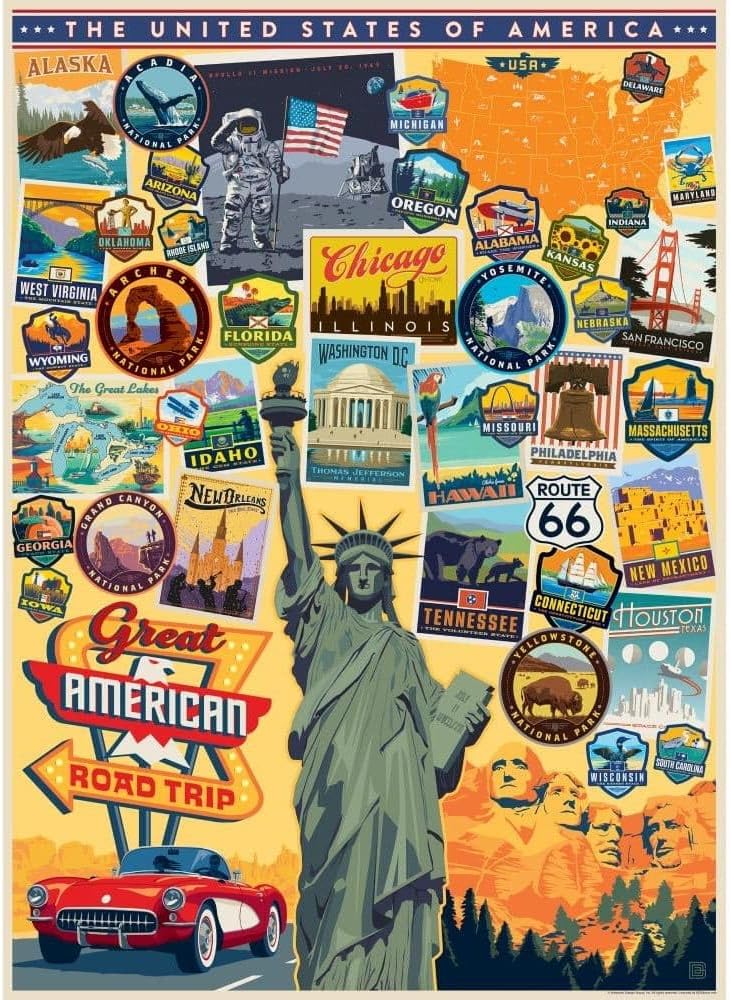 Willow Creek Press: Great American Road Trip: 1000 Piece Puzzle