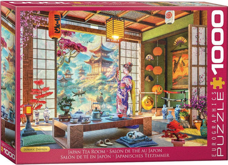 Eurographics 1000-piece Jigsaw puzzle box with a Japanese tearoom design