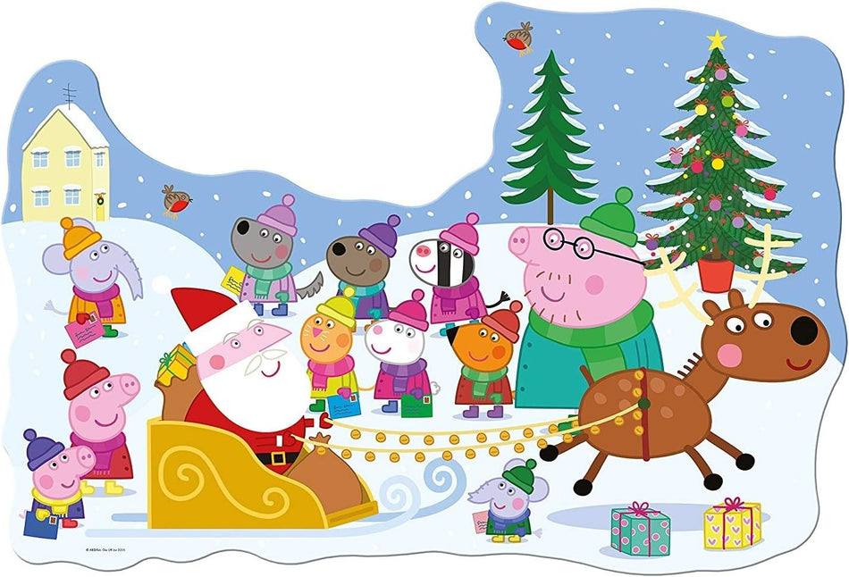 Ravensburger: Peppa Pig: Peppa's Christmas Wish: 32 Piece Shaped Giant Floor Puzzle