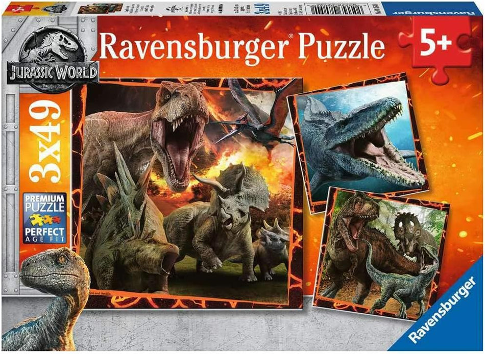 Ravensburger: Jurassic World: Instinct to Hunt: 3x49 Piece Puzzle