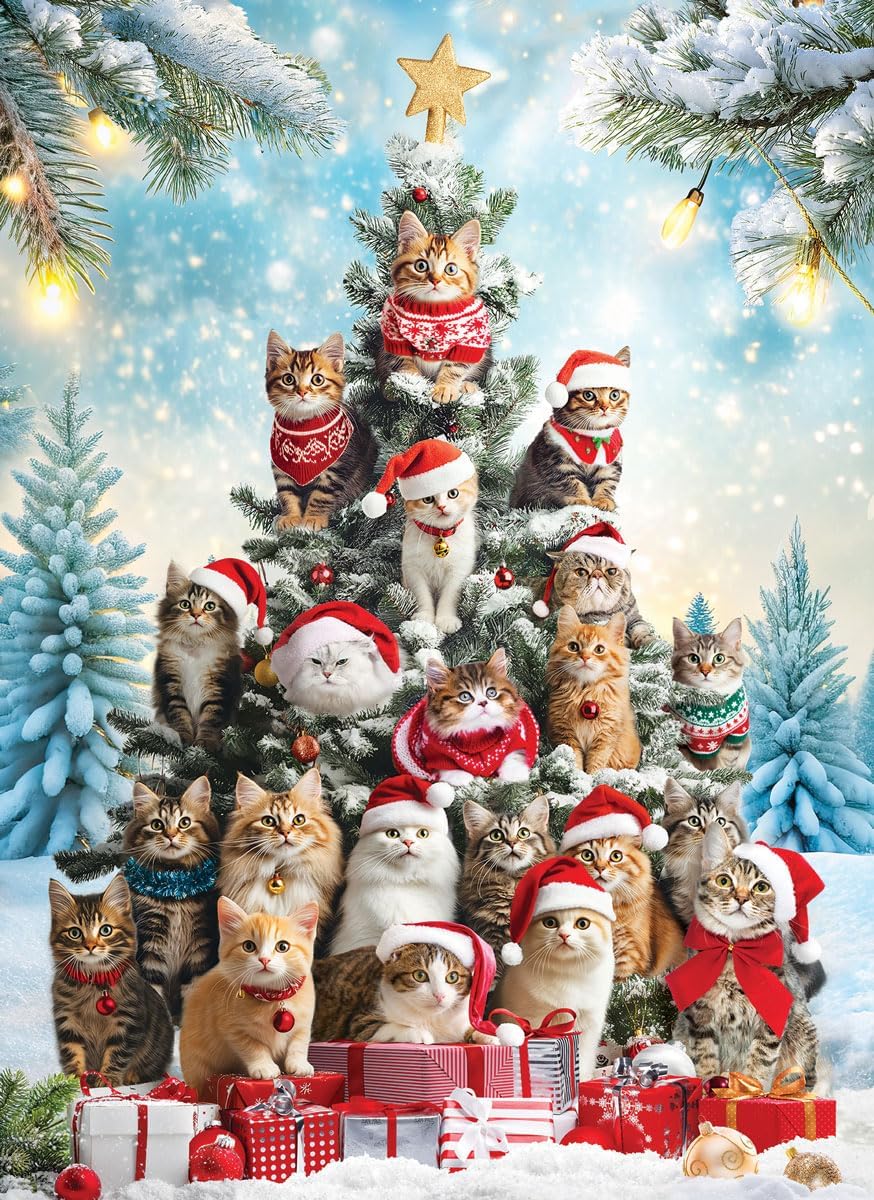 EUROGRAPHICS: Cat Christmas Tree: 1000 Piece Puzzle