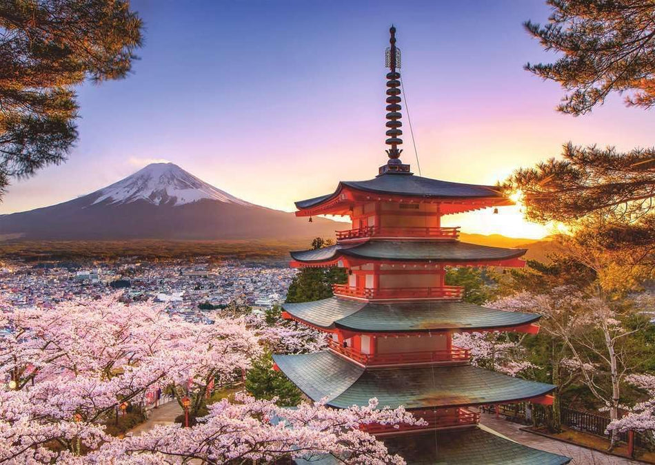 Ravensburger: Mount Fuji Cherry Blossom View: 1000 Piece Puzzle