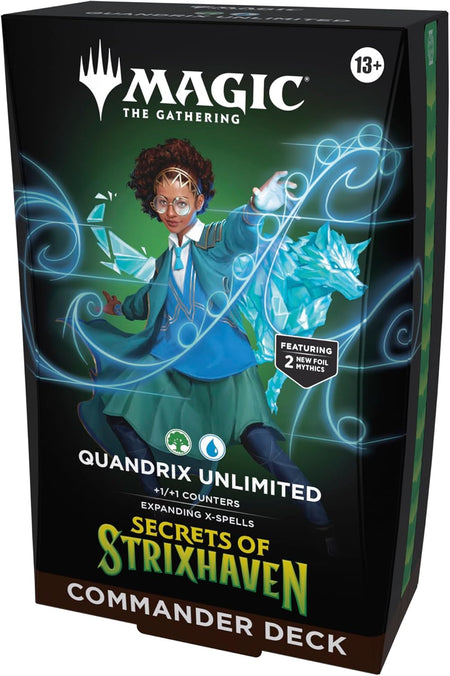 MAGIC: THE GATHERING Quandrix Unlimited Commander Deck packaging with character
