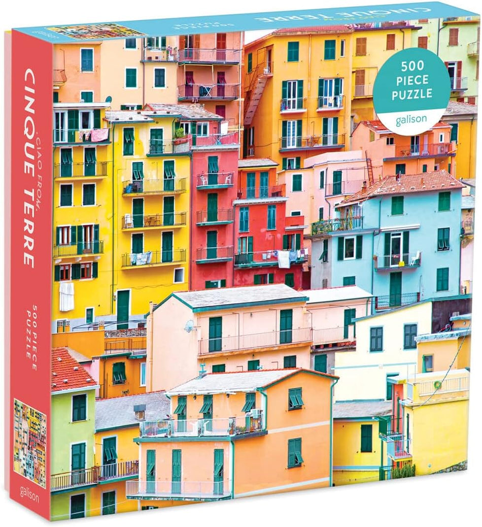 500 Piece Jigsaw Puzzle - Ciao from Cinque Terre | Galison