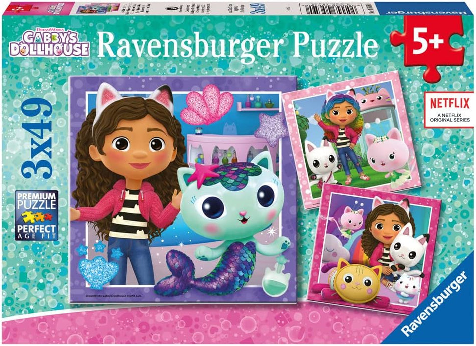 Ravensburger: Gabby's Dollhouse: It's Meow Time!: 3x49 Piece Puzzle