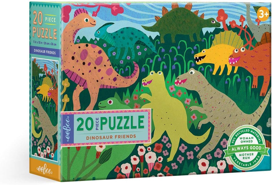 20 XL Piece Jigsaw Puzzle - Dinosaur Friends | eeBoo