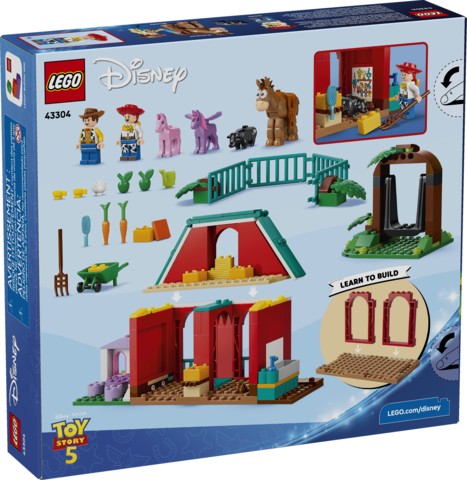 LEGO Toy Story 4 set packaging with various characters and structures. 43304