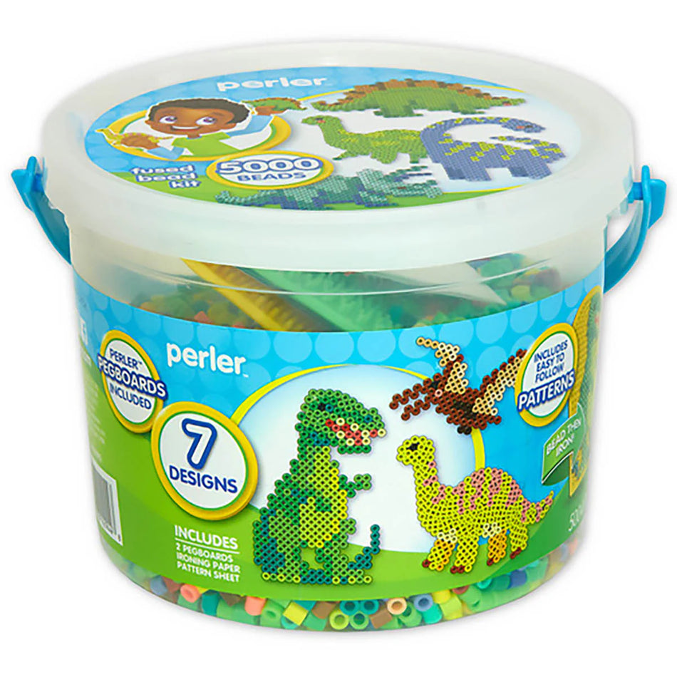 Perler: Dinosaur: Fused Bead Bucket Kit