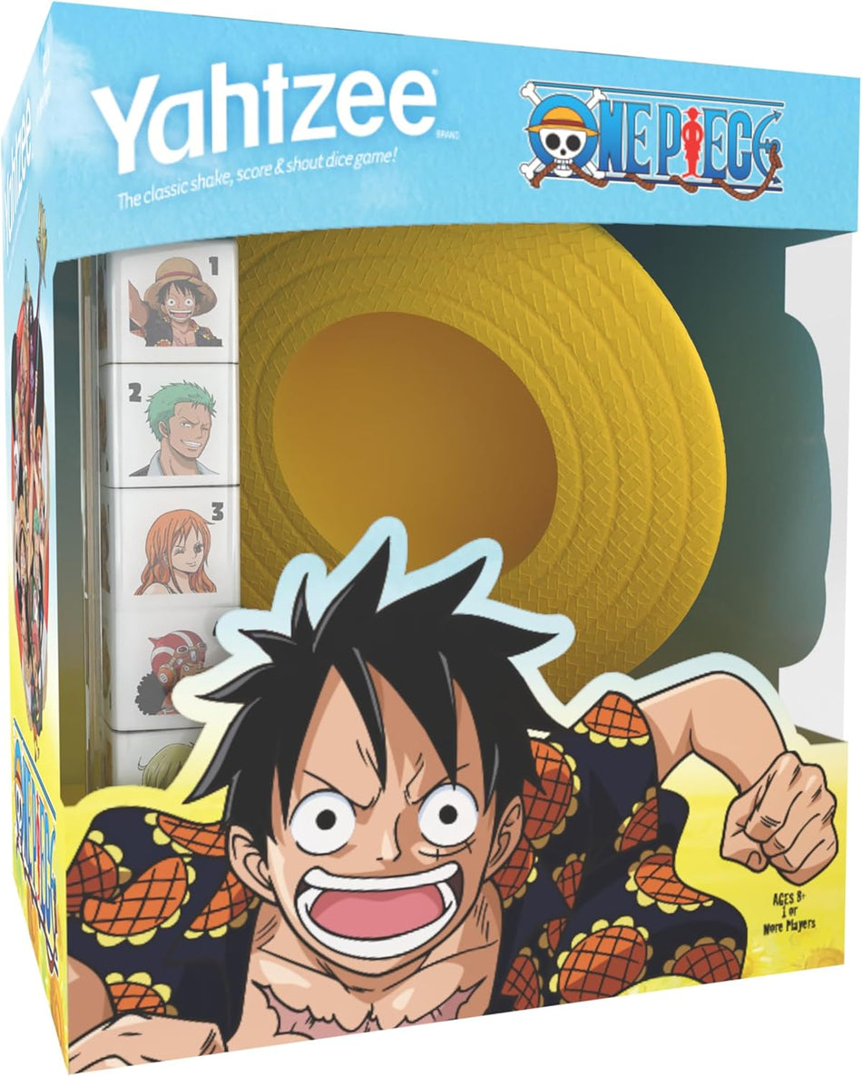 YAHTZEE: One Piece: Collectible Monkey D. Luffy Straw Hat Dice Cup