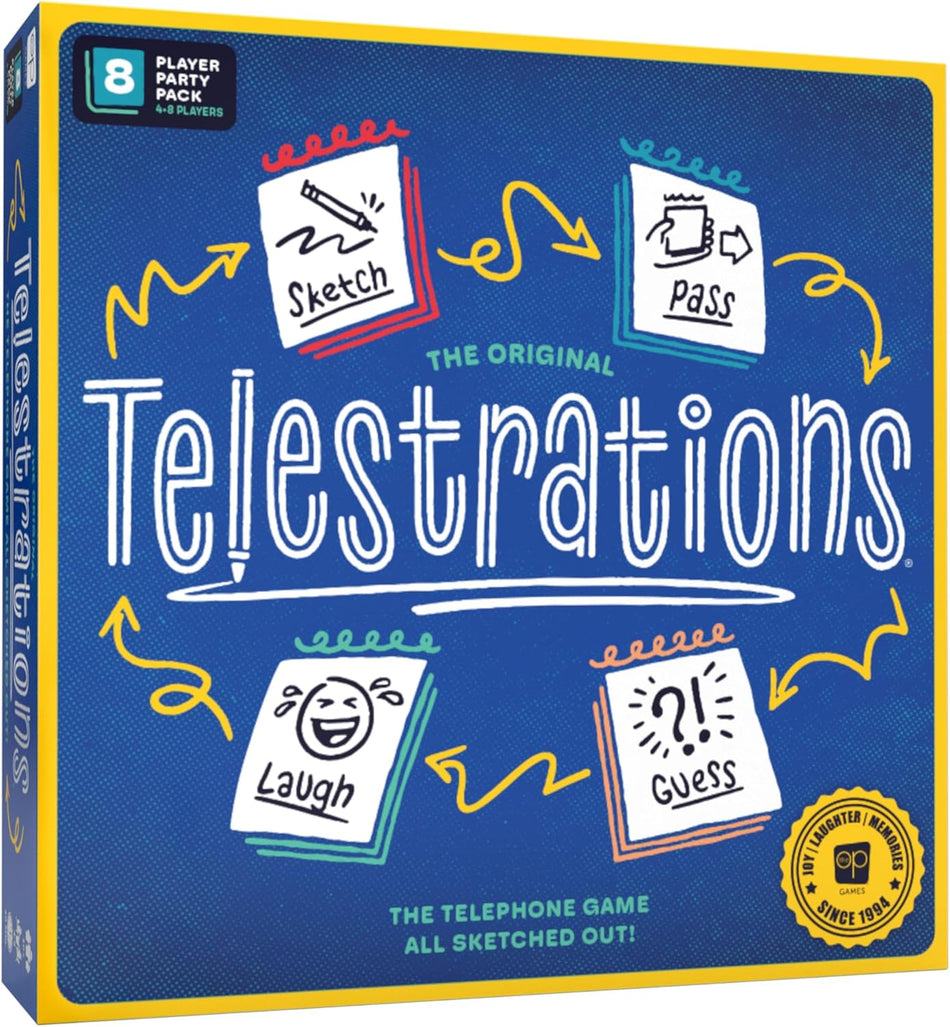 Telestrations Party Game (8 Player, 2nd Edition) – Hilarious Drawing & Guessing Family Game