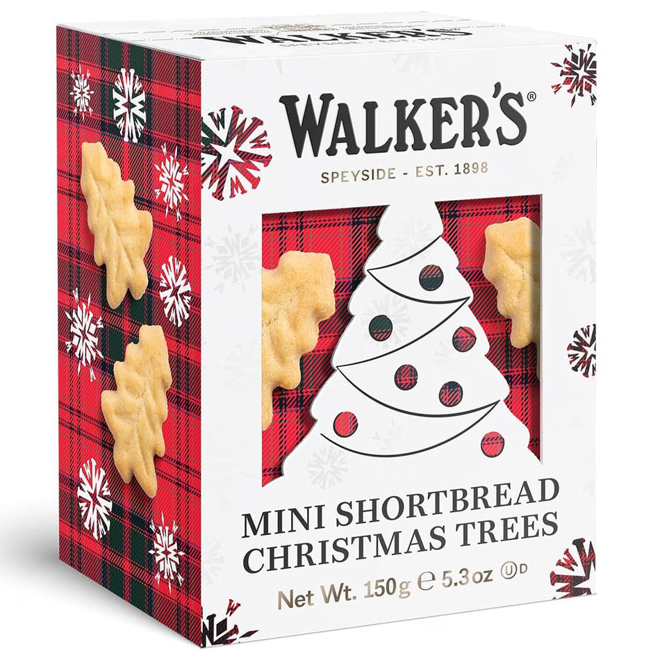 Walker's Shortbread - Christmas Tree Shaped Mini Holiday Cookies | Pure Butter Shortbread Cookies | 5.3 Oz Box