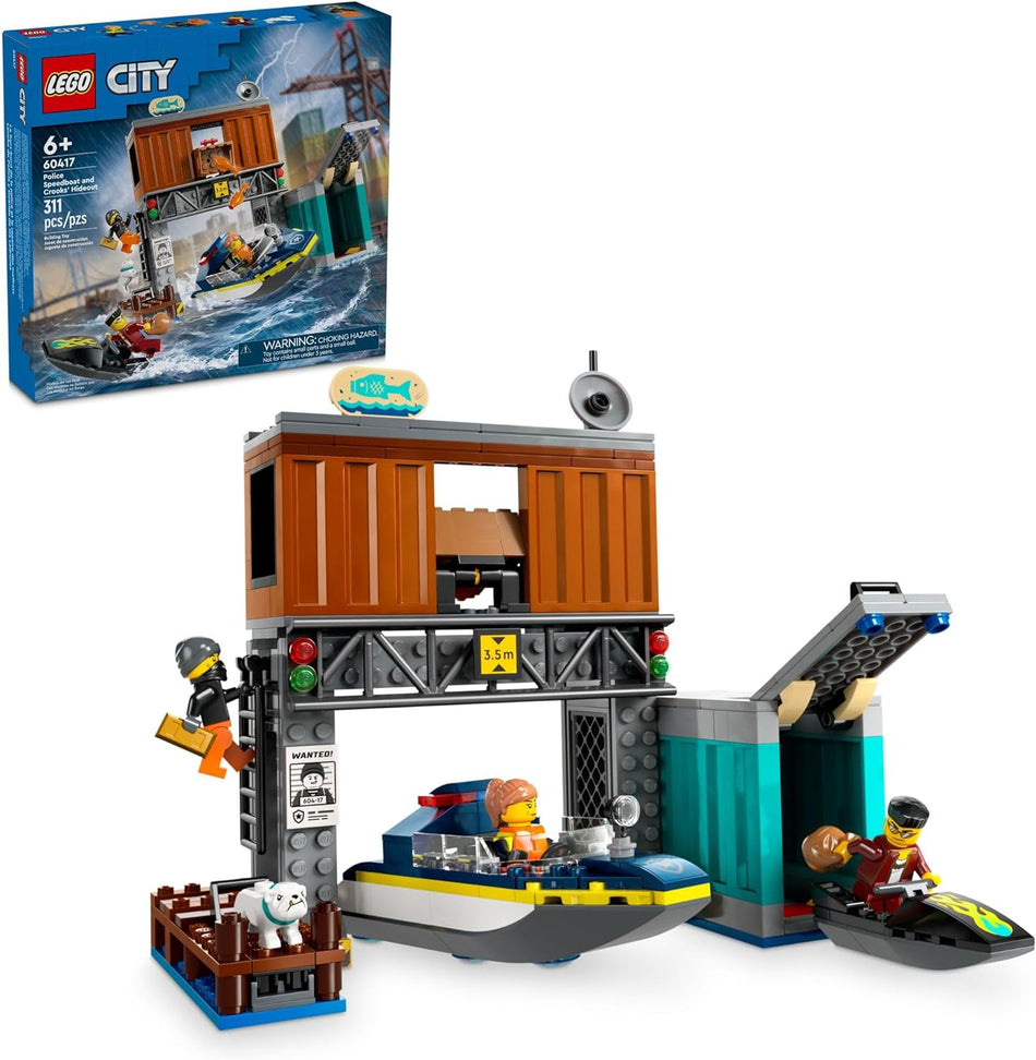 LEGO: City: Police Speedboat and Crooks’ Hideout: 60417