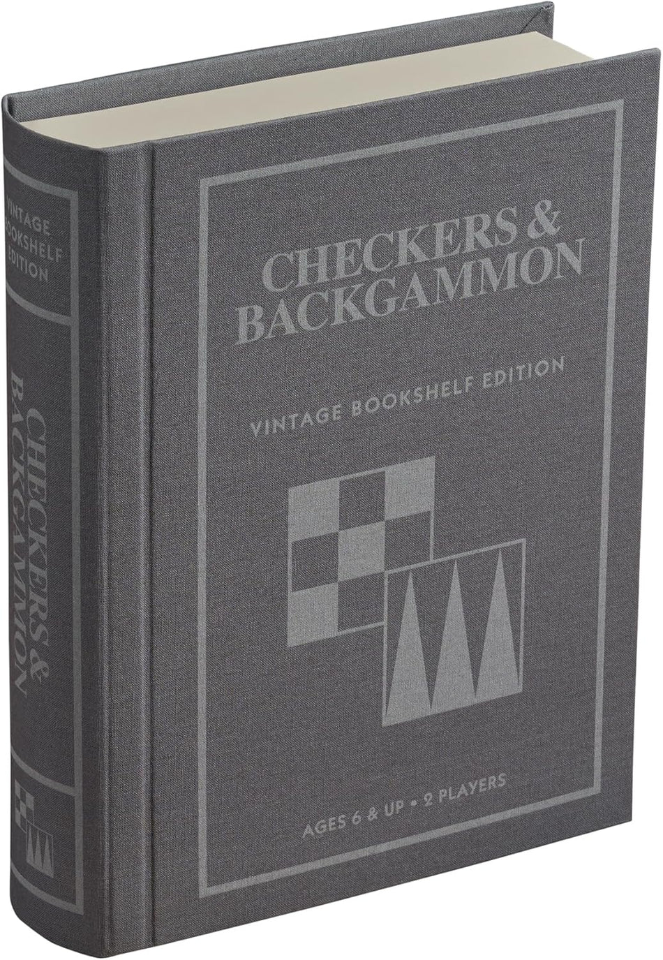 WS Game Company: Checkers and Backgammon: Vintage Bookshelf Edition